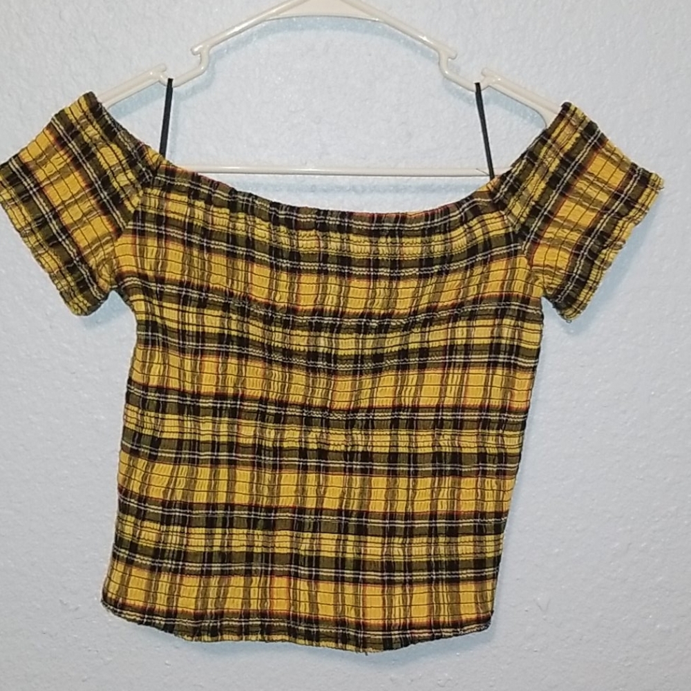 Strapless hot topic crop